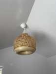 Żrandol Klosz Lampa Sufitowa boho wiklinowy 2 sztuki