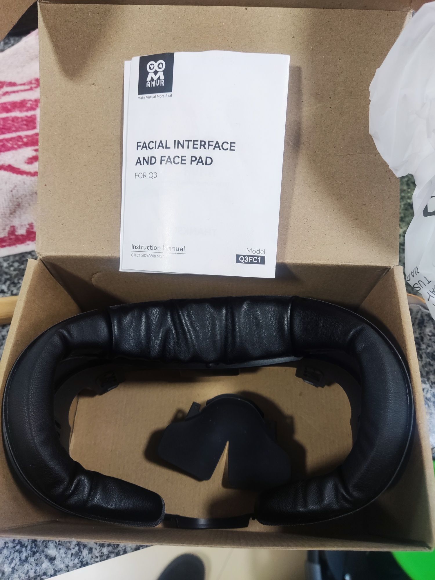 Facial Interface e Face Pad para Oculus Quest 3 – Modelo Q3FC1