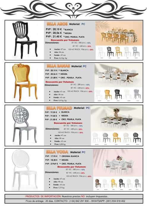 Cadeiras para eventos