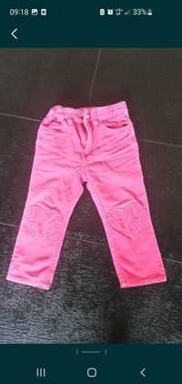 Śliczne różowe spodnie 92 cm H&M