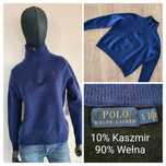 Sweter Polo Ralph Lauren. Kaszmir i Wełna. Granatowy. L / M. Old money