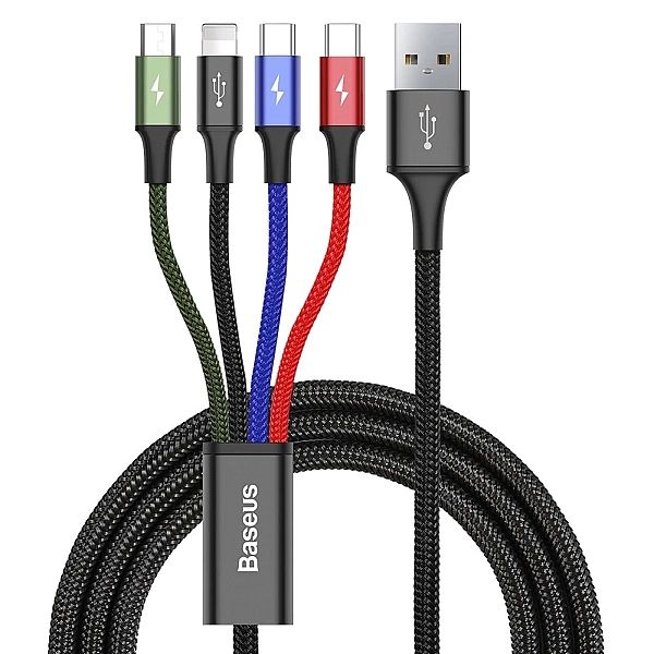 Baseus kabel przewód USB 4w1 Lightning / 2x USB Typ C / micro USB w ny