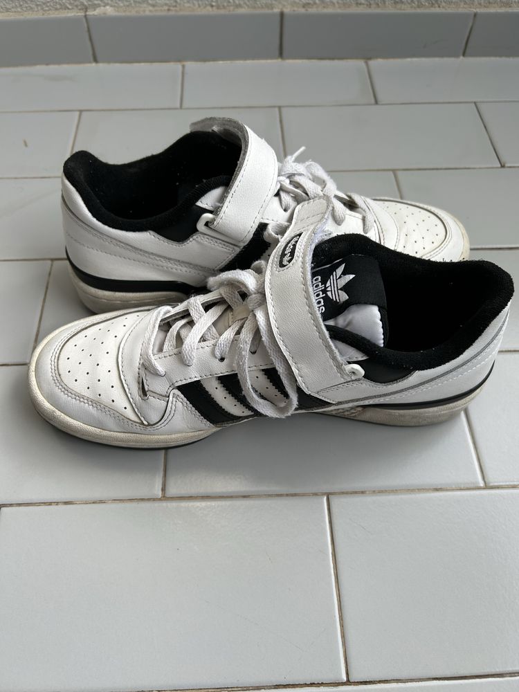 Adidas Forum Low Pretos C/velcro Tamanho 43 1/3