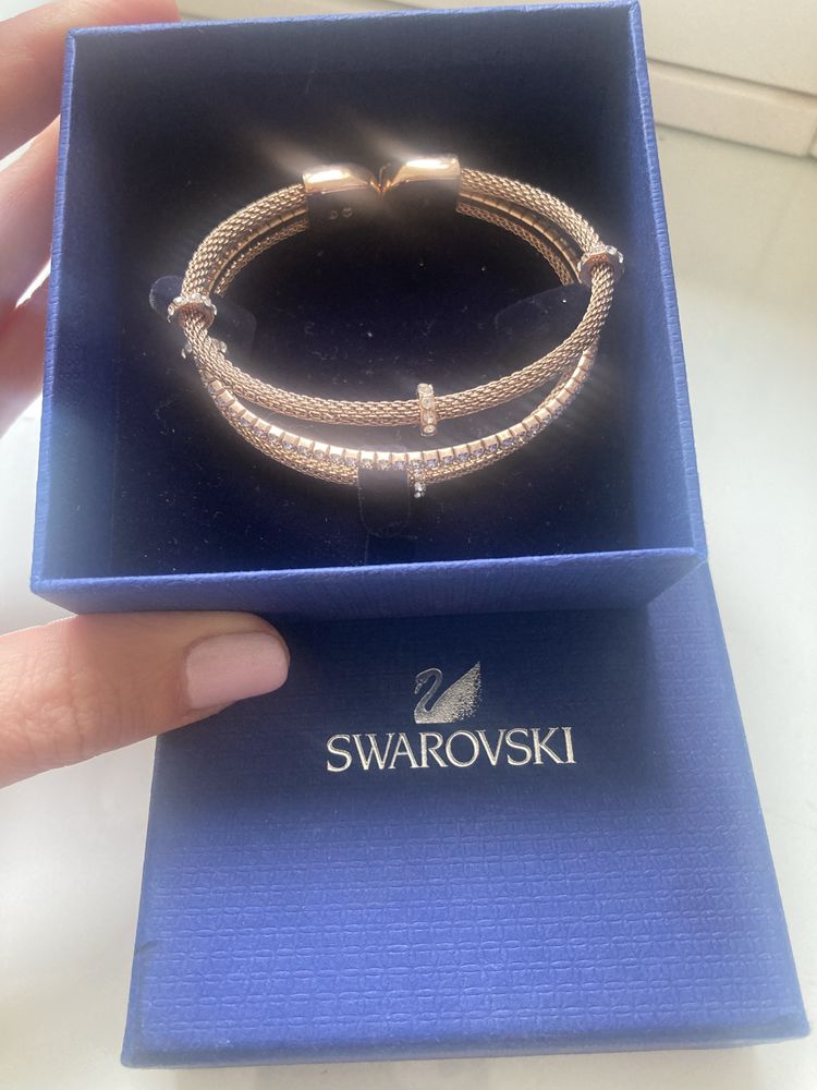 Swarovski bransoletka bransoleta złota rose gold piękna kryształki