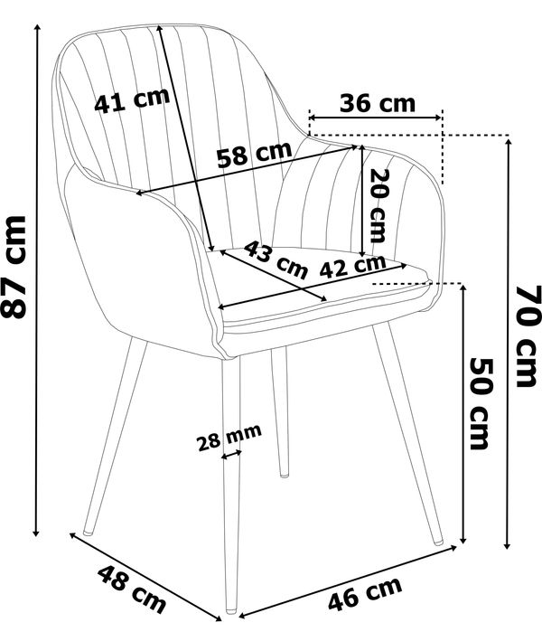 Krzesło aksamitne SEVILLA ciemnozielona velvet