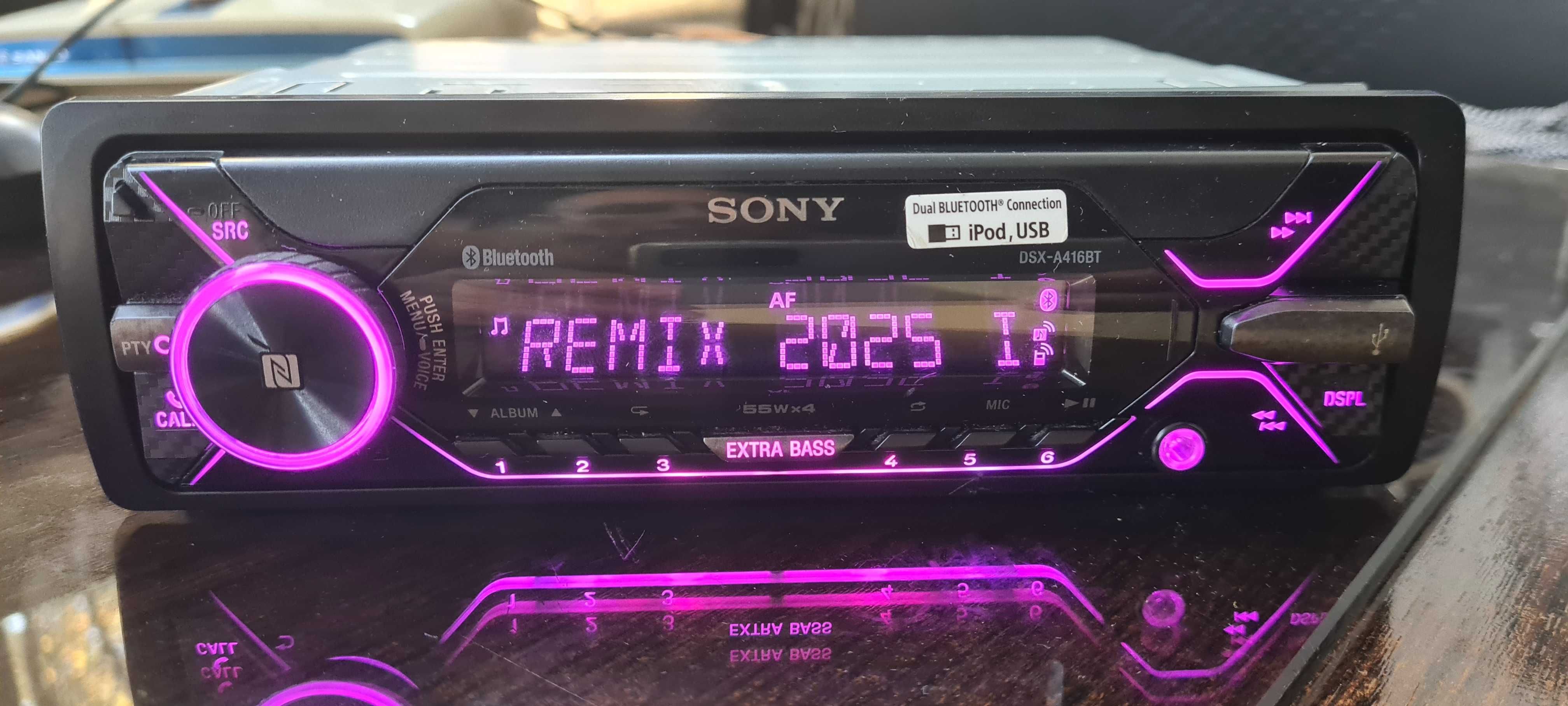 Auto radio auto Sony DSX-A416BT com Bluetooth