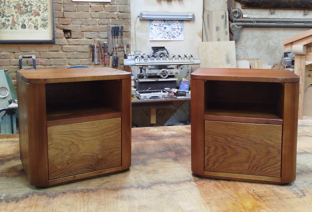 Stoliczek z drewna dębowego