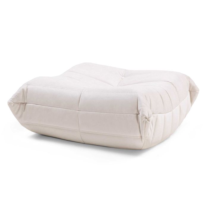 Puf tapicerowany jasnobeżowy