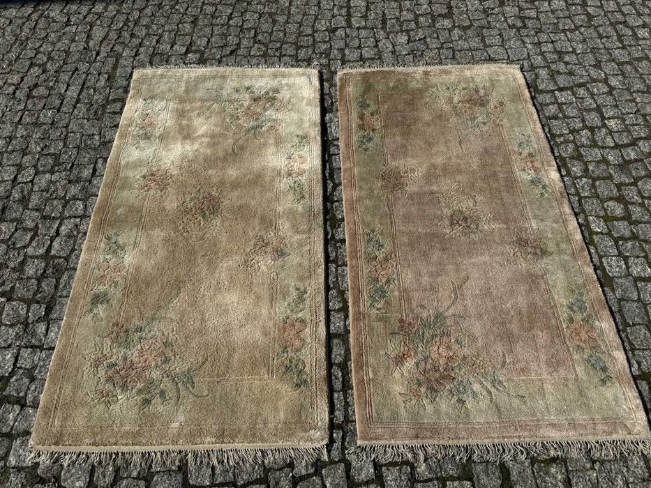 Dwa jedwabne dywany chińskie 2 po 140x70 galeria 6 tyś