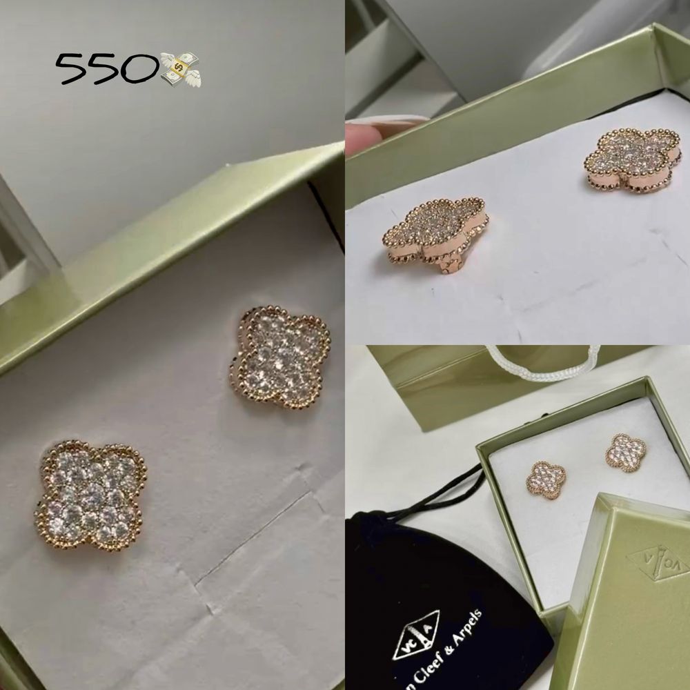 Сережки Клевер англ.застежка Van Cleef A Magic Alhambra