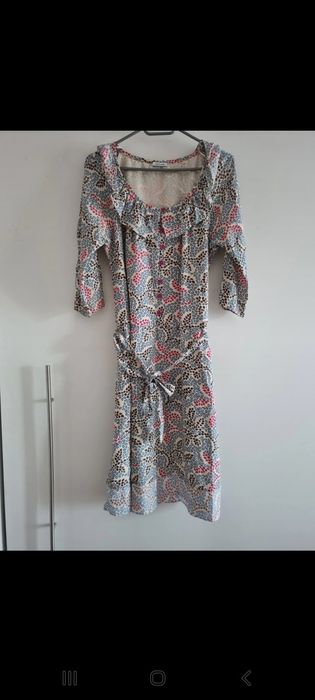 Sukienka jedwabna 100% vintage piękna retro