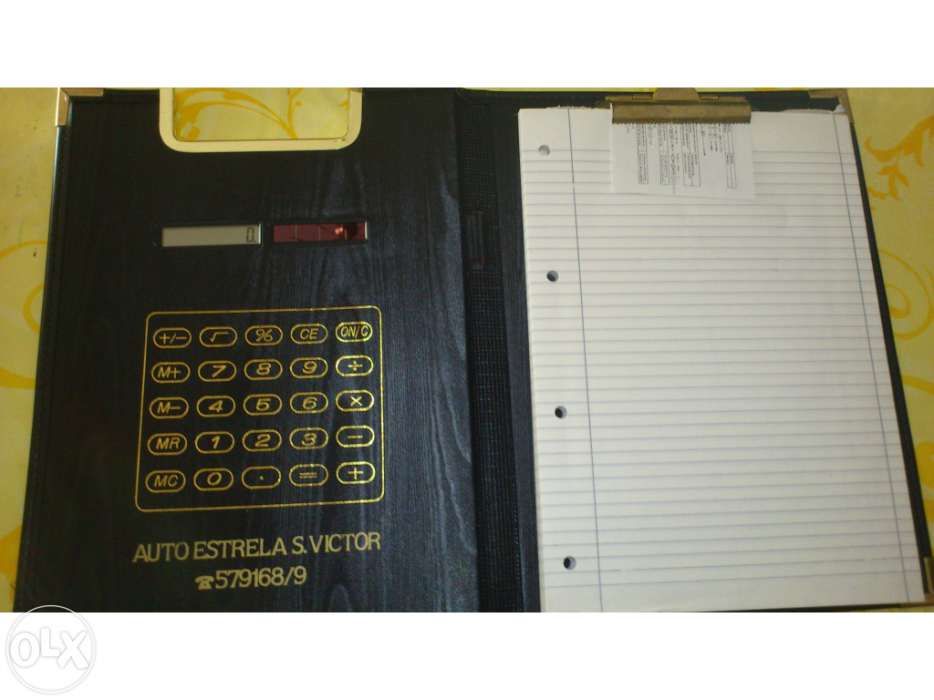 Note book dos antigos - Folhas e calculadora solar