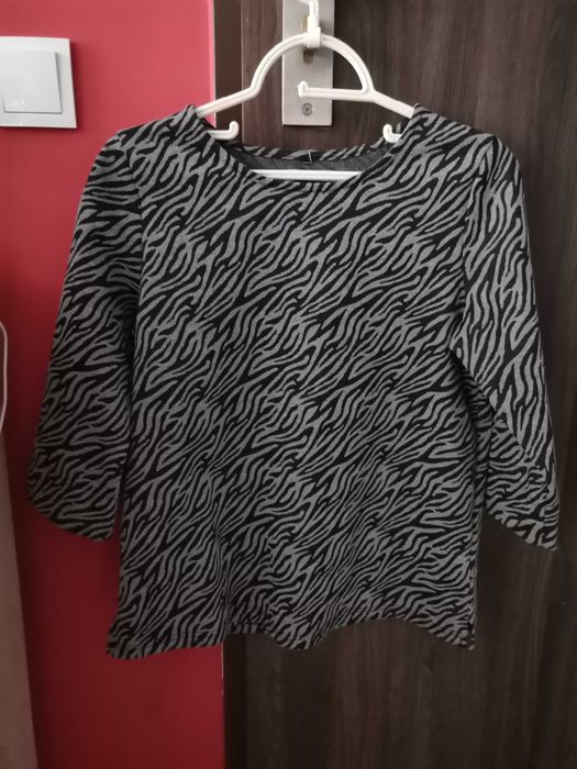 Bluzka damska szaro czarna