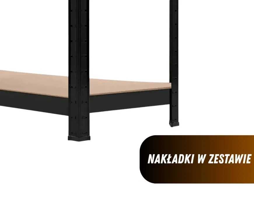 Metalowy REGAŁ MAGAZYNOWY Do Garażu Warsztatu Piwnicy Wzmocniony NOWY