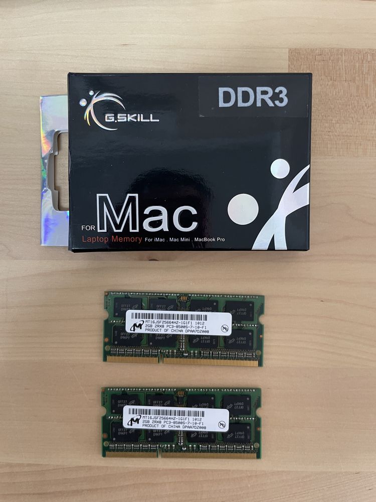 Memória RAM 2GB + 2GB Mac PC3-8500