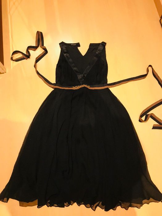 Vestido cerimónia seda Massimu Dutti