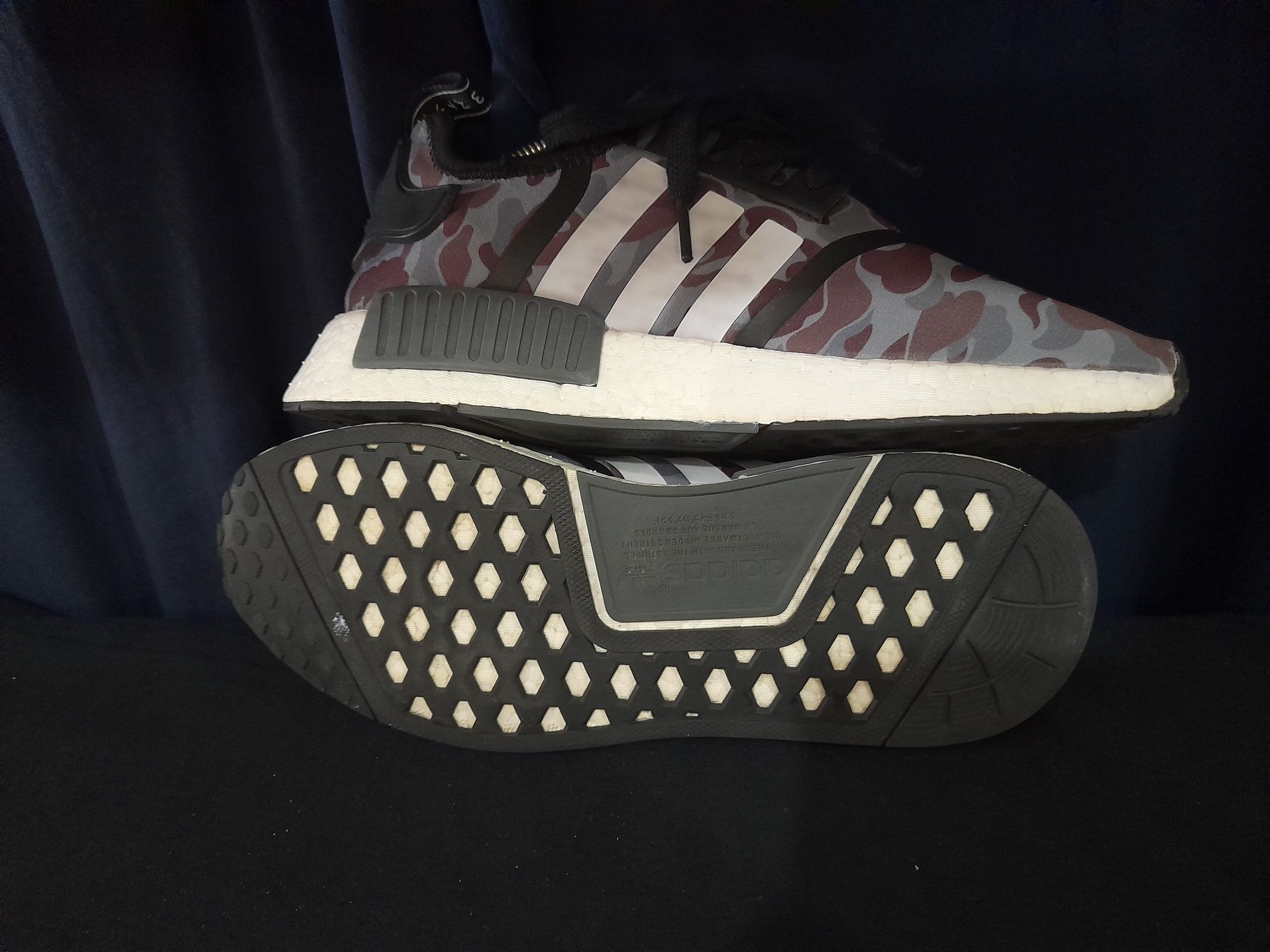 Оригинальные мужские кроссовки Bape×Adidas NMD 1, 40,5( 25,5 )