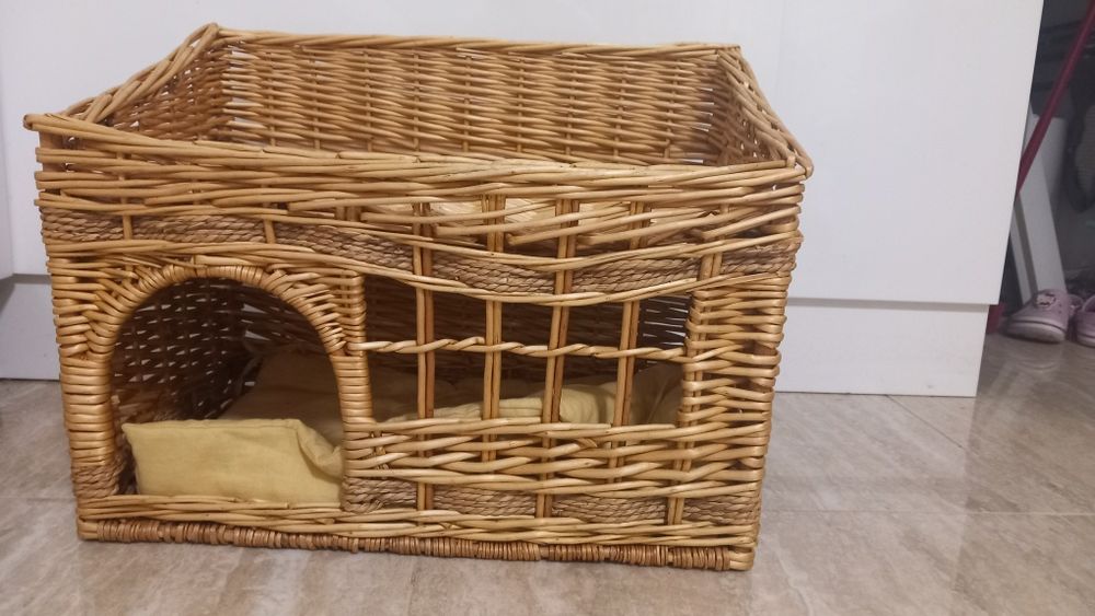 Wiklinowe legowisko dla kota