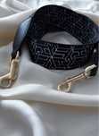 Pasek do torebki Tommy Hilfiger szeroki logowany monogram