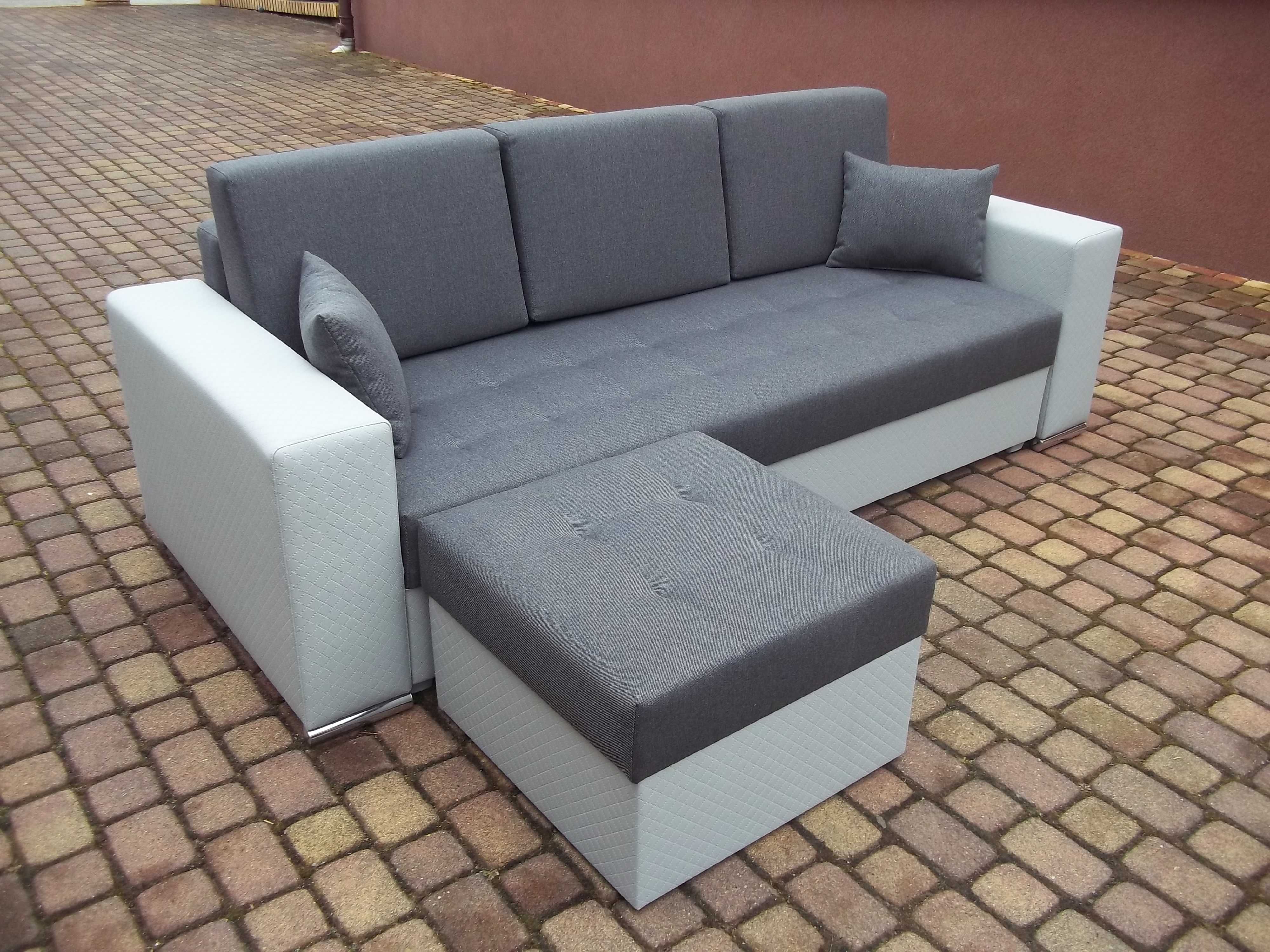 Sofa/kanapa+dostawiana pufa/narożnik-na sprężynach bonell-producent