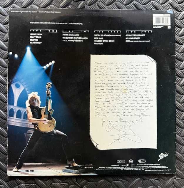 Ozzy Osbourne / Randy Rhoads ‎– Tribute