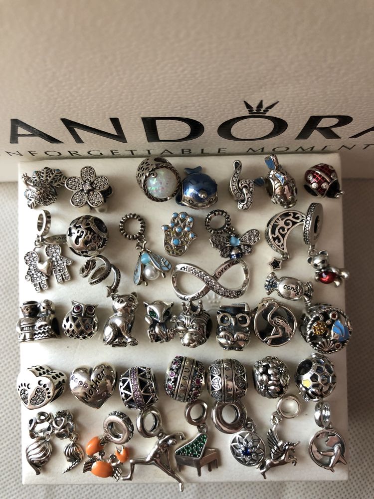 Серебрянные шармы на Pandora
