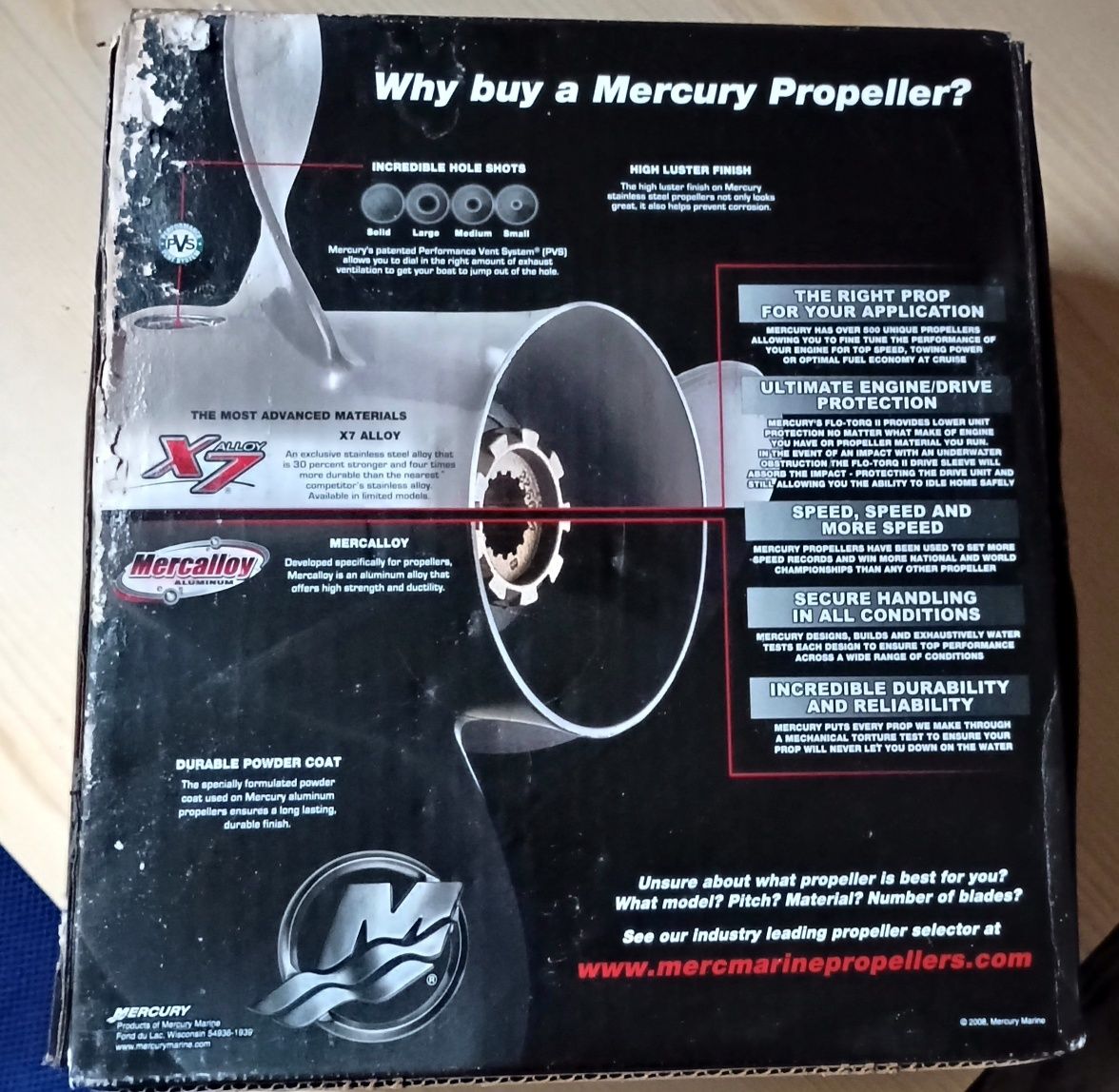Śruba napędowa Mercury propellers hub Black max