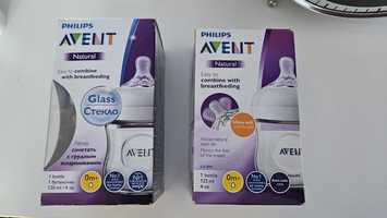 Zestaw 2 butelek AVENT Natural szklana 120 ml i z tworzywa 125 ml