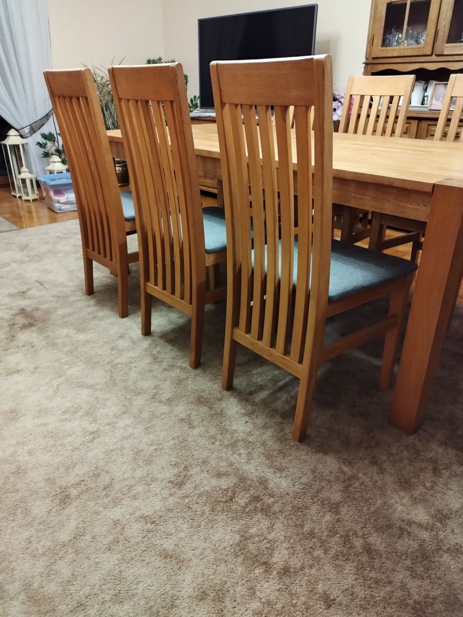 Stół Dębowy +6 krzeseł