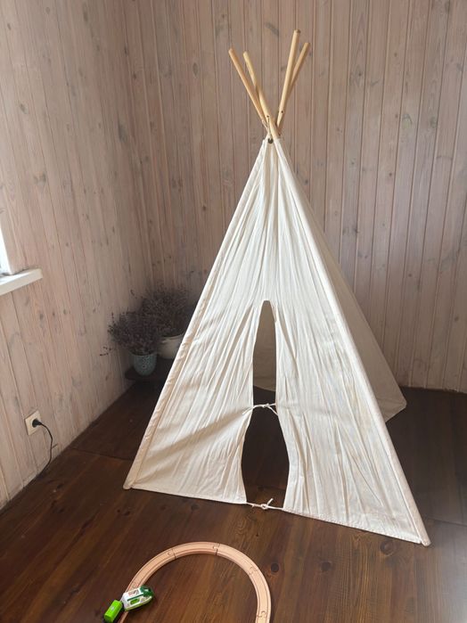 Kids Concept намет-вігвам / tipi – великий, бежевий