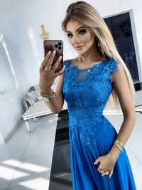 Suknia wieczorowa Pretty Women 
DIWA lazurowa niebieska rozmiar 38