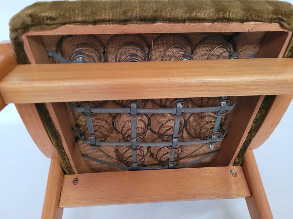 krzesło drewniane w stylu skoczek  lata 60 70 retro vintage NIEMCY