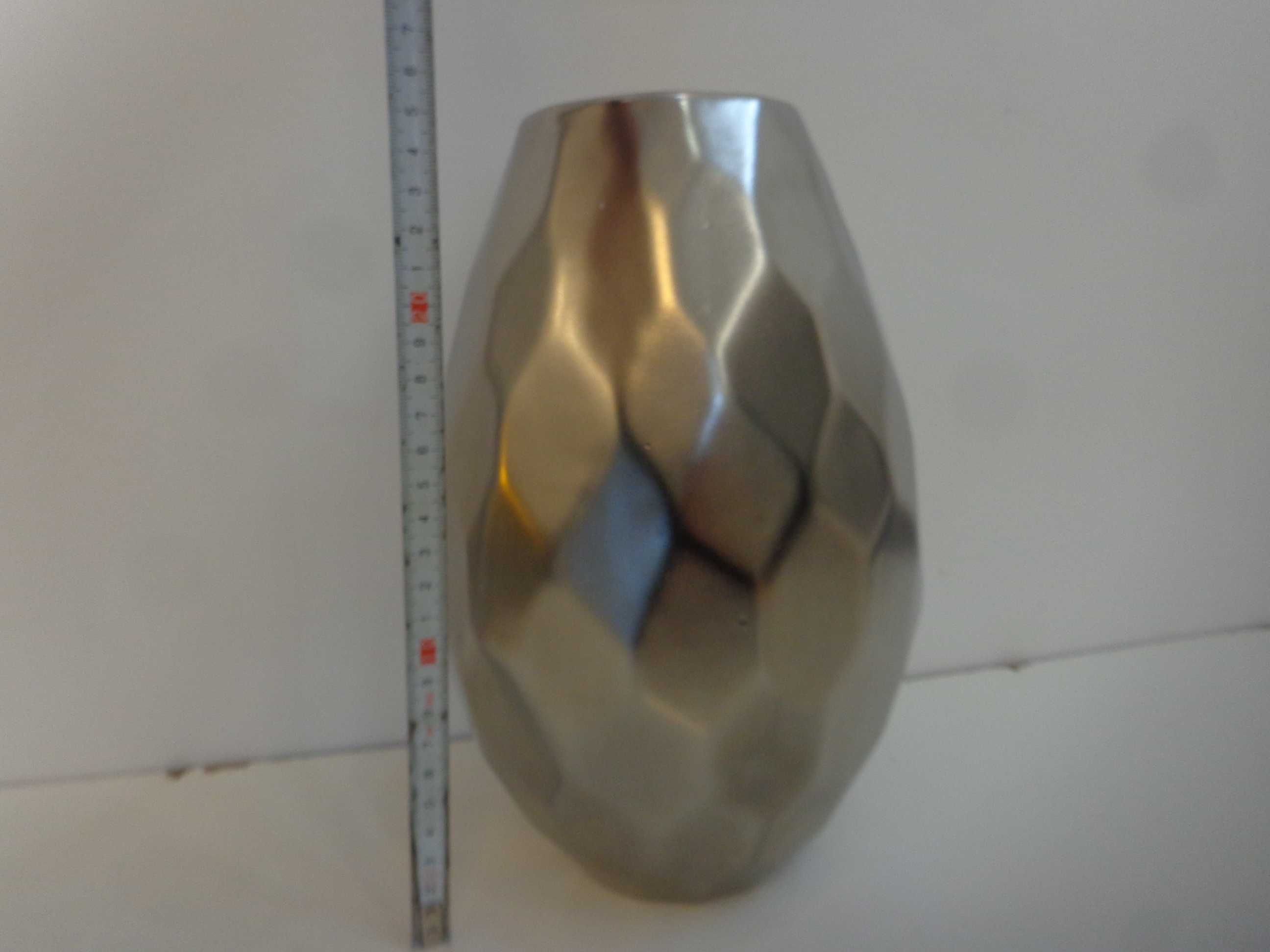 Wazon srebrny - matowy, 26 cm
