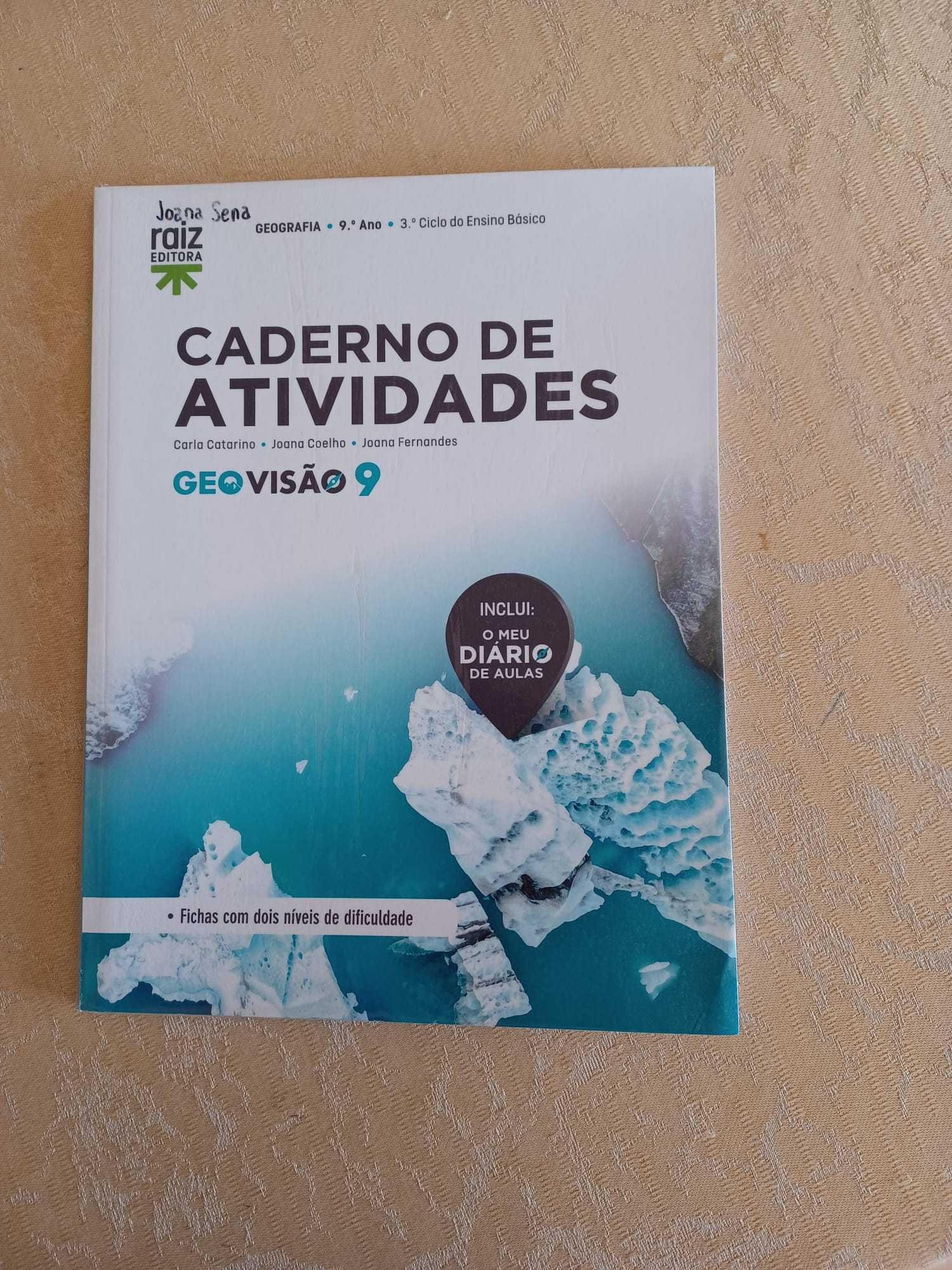 Caderno  - GeoVisão 9 - Geografia - 9.º Ano (COMO NOVO)