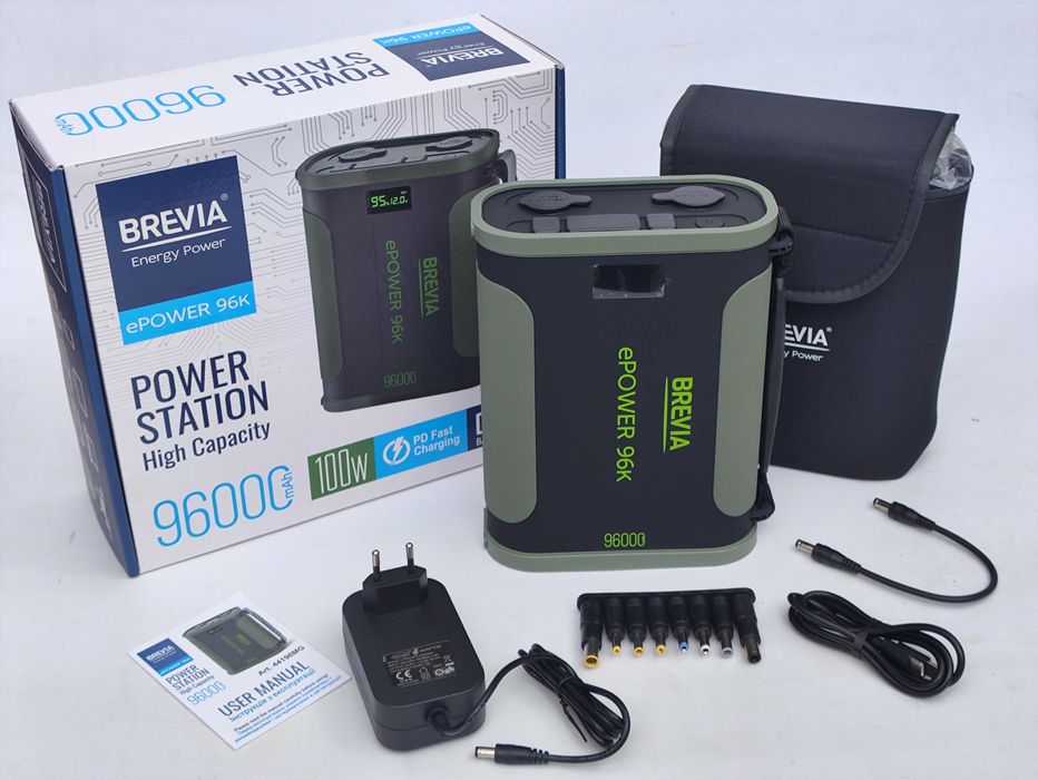 Повербанк для ноутбука Brevia ePower 96Ah LiFePo4 Black/Green 307.2Wh