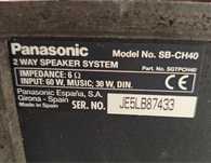 Głośniki Panasonic SB CH40 2 Way speaker system
