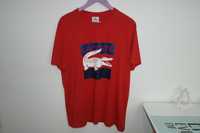 Lacoste oryginalna męska koszulka t-shirt czerwona duże logo XL