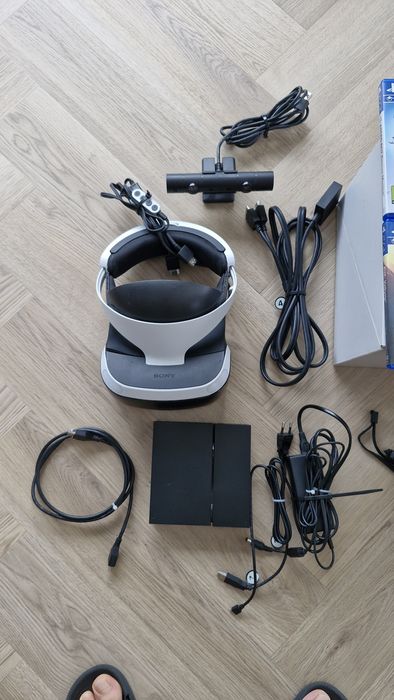 Gogle VR Sony PS4 zestaw + 3 gry stan BDB