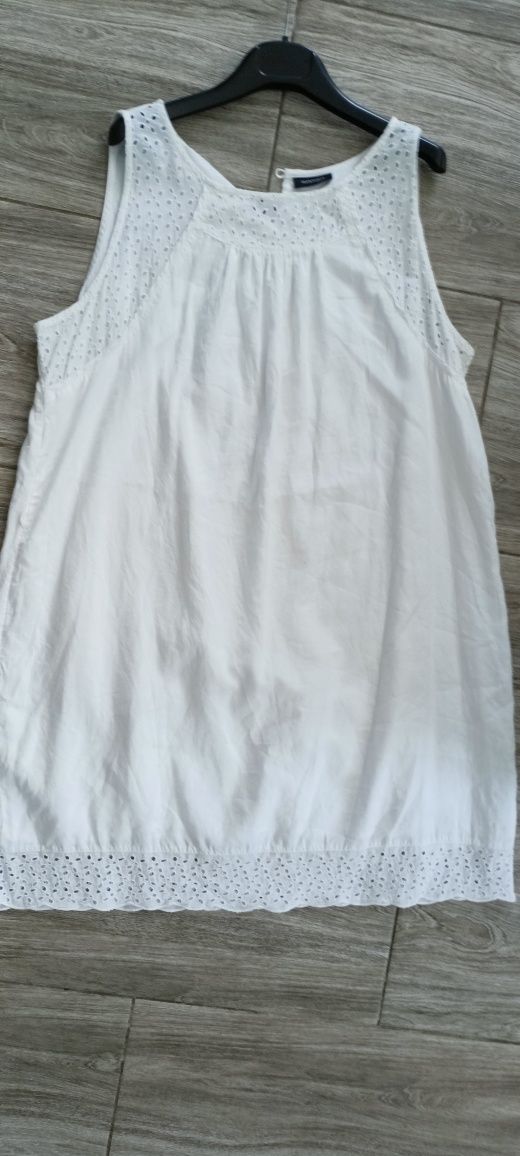 Cudna biała sukienka z ażurkiem r46/50