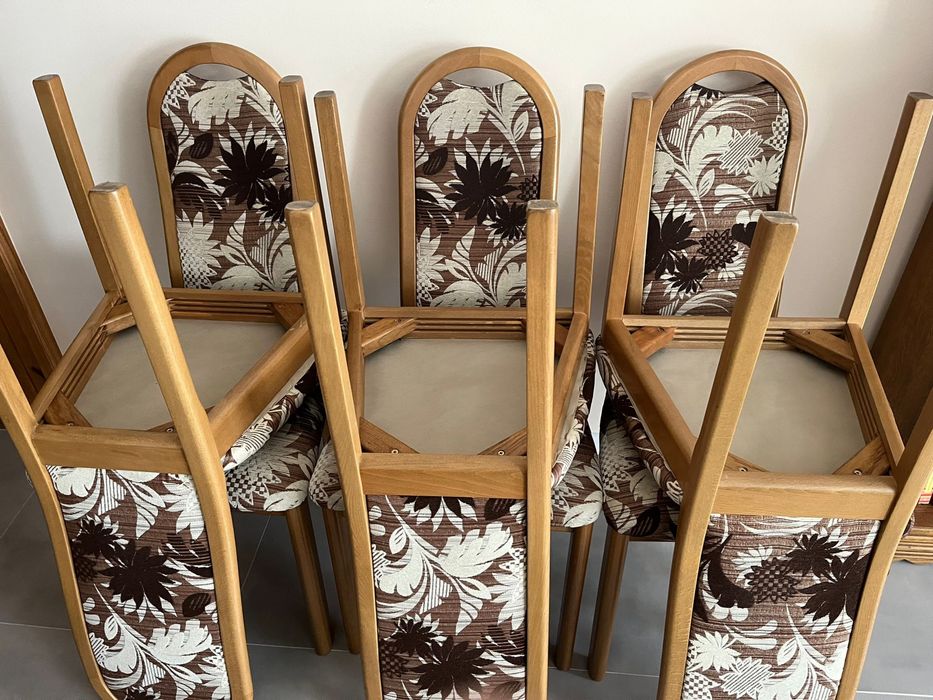 6 krzeseł dębowych
