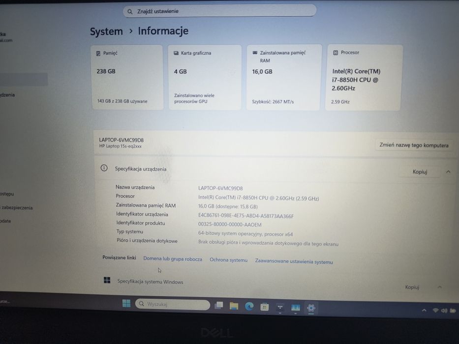 Dell Precision 7530 i7-8850H