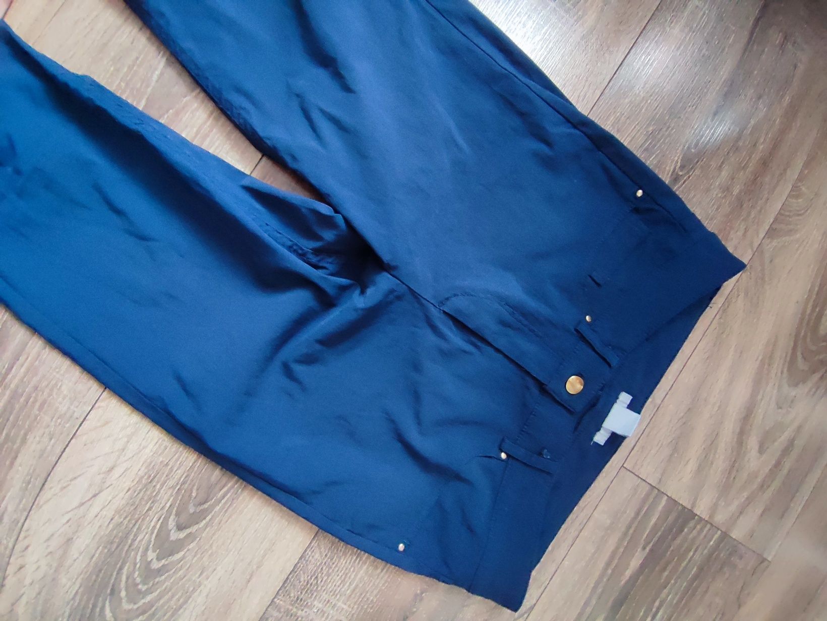 Spodnie eleganckie granatowe damskie s h&m