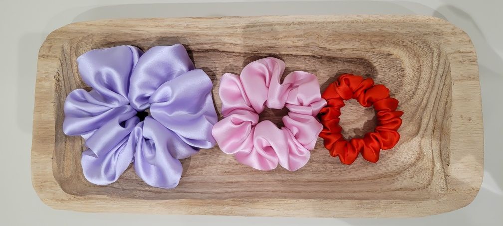 Jedwabne gumku, silk scrunchie, gumka do włosów