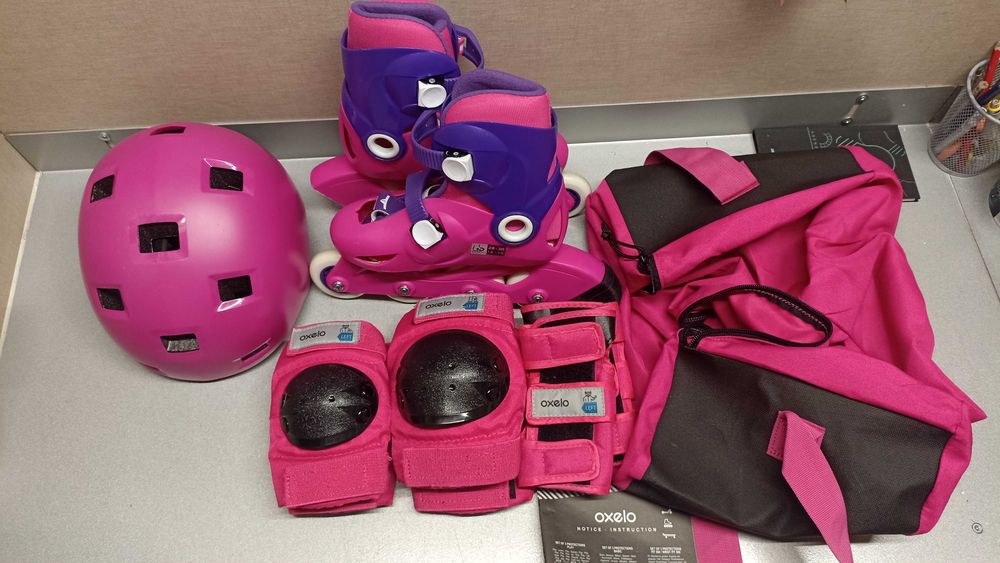 Patins em linha Olexo 28-30 com todas proteções e saco