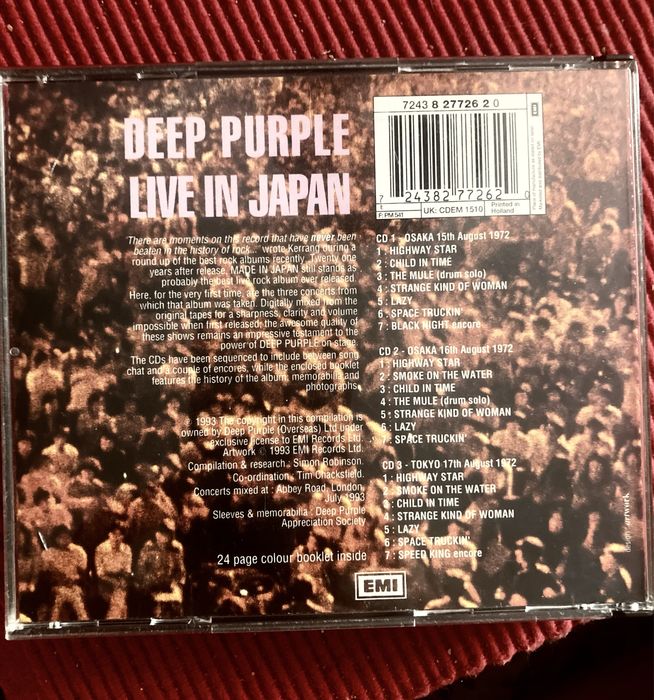Deep Purple - Live In Japan 3CD Box.