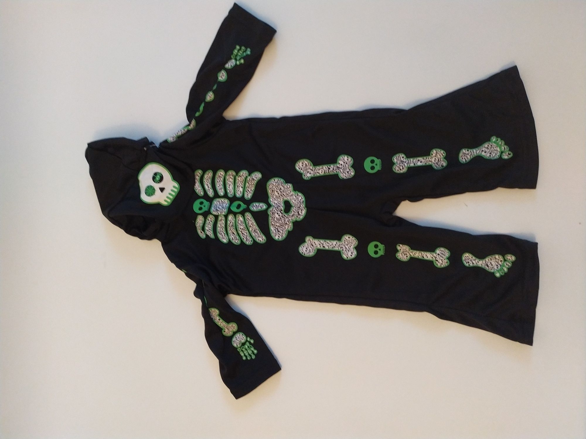 Strój przebranie kostium kombinezon kościotrup Halloween szkielet 6-9m