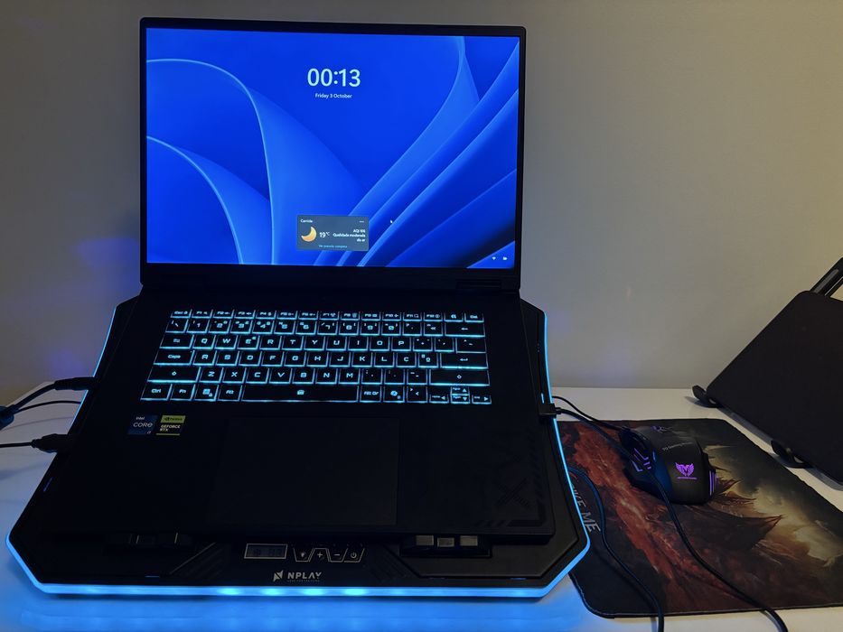 Laptop Gamer + Cooler Gaming + Mouse Gamer + mousepad + Comando Ps5