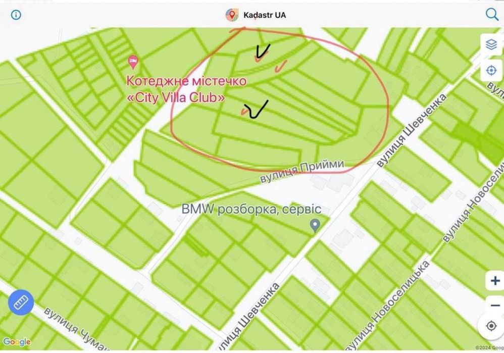 Земельна ділянка у с Вовчинці під забудову