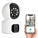 Kamera obrotowa podwójna wifi hd zoom niania monitoring
