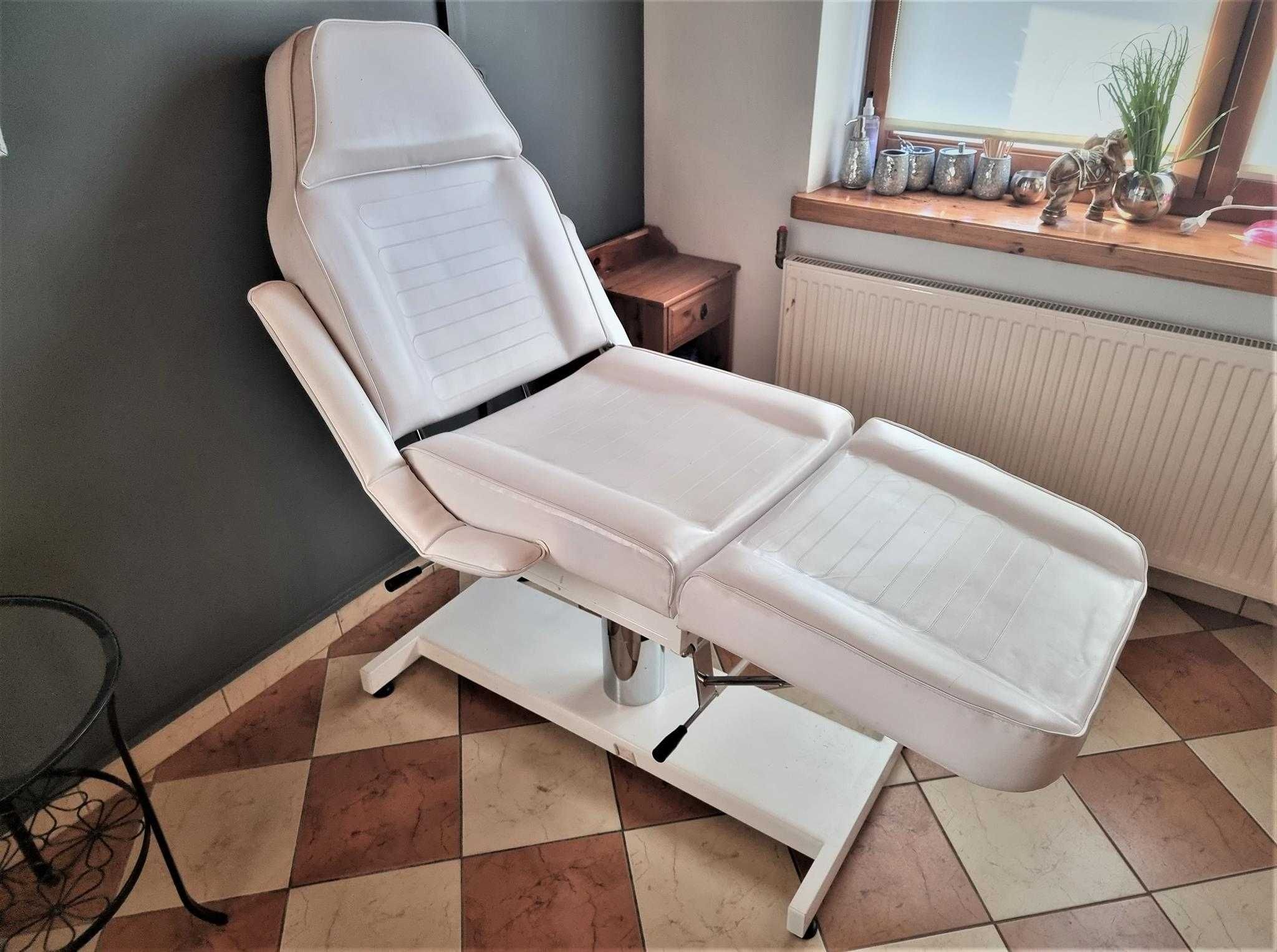Fotel kosmetyczny ze skóry naturalnej w idealnym stanie - OKAZJA